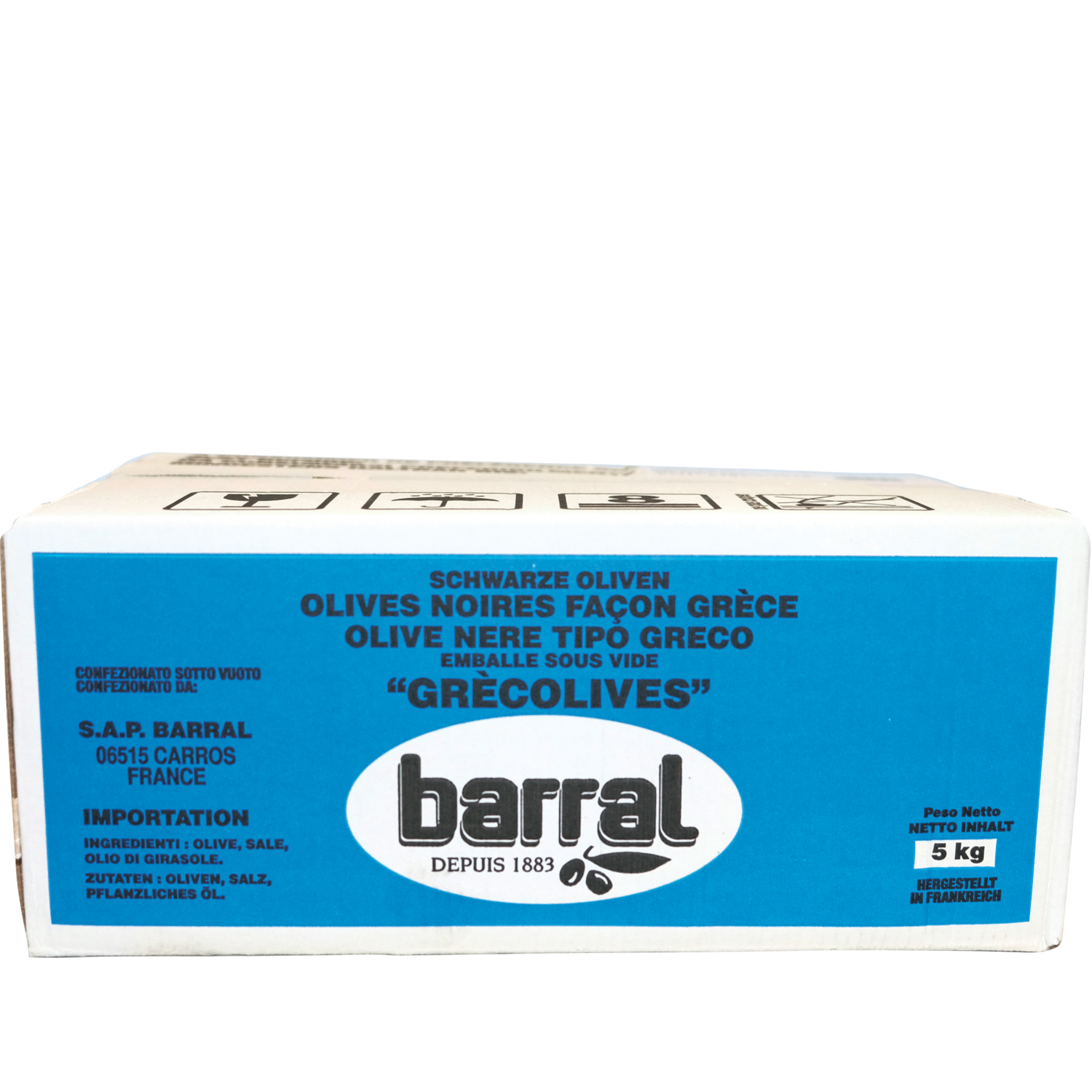 Olives noires à la grecque - Barral