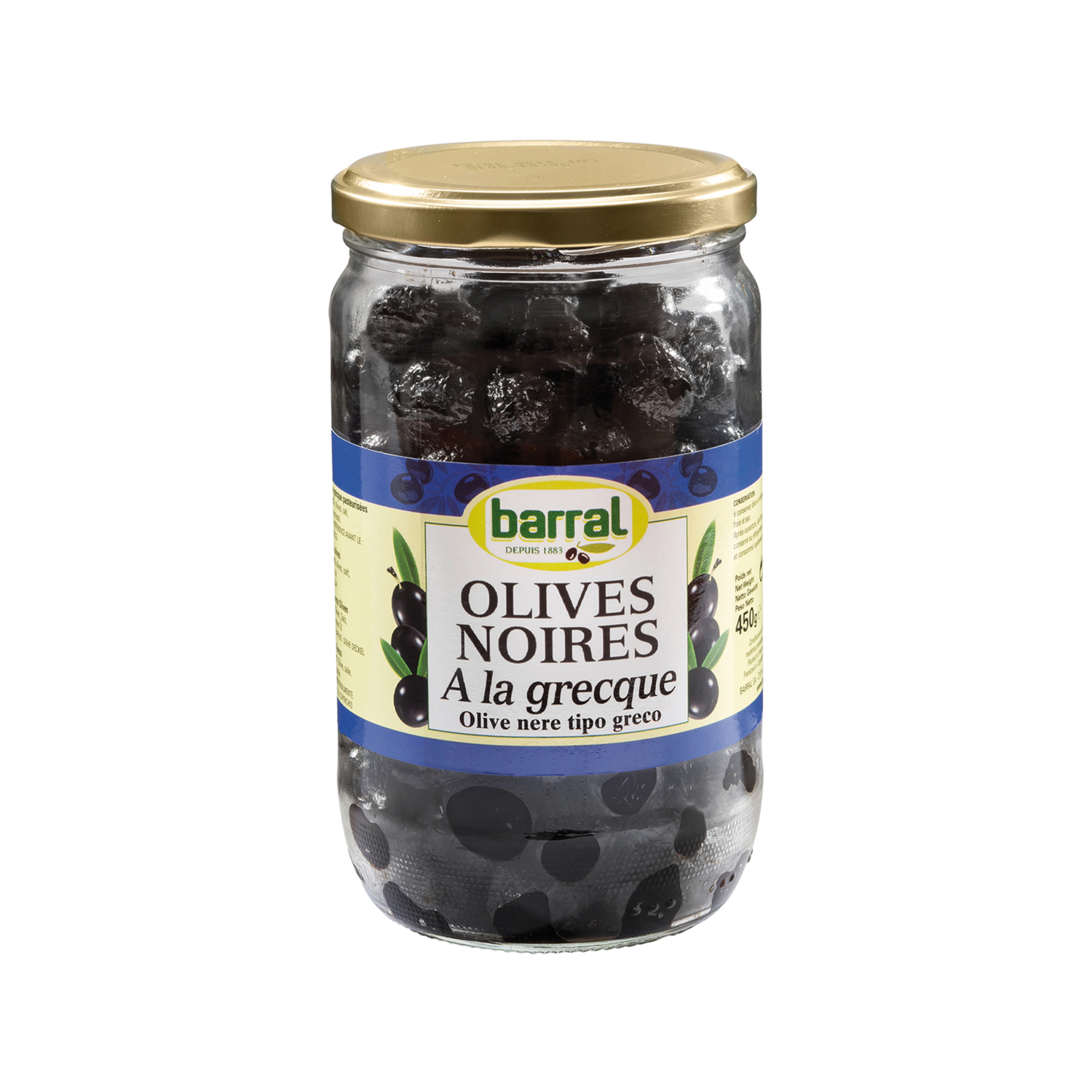 Olives noires à la grecque - Barral