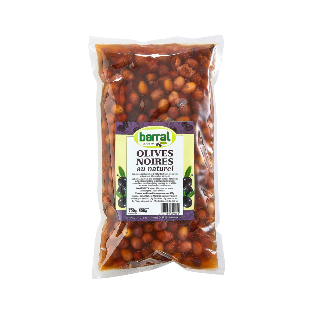 Olives noires au naturel Barral