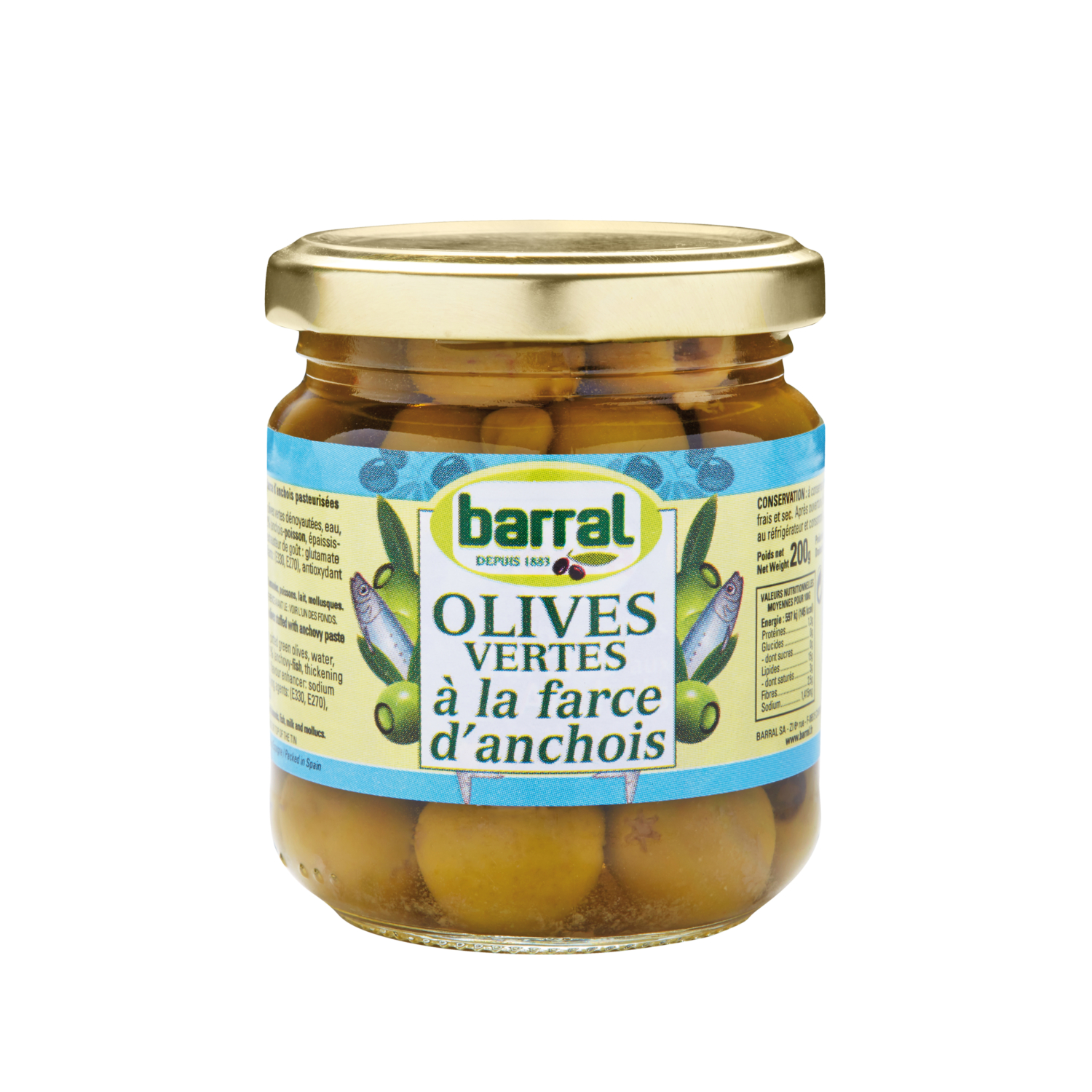 Anchovy stuffed olives Barral